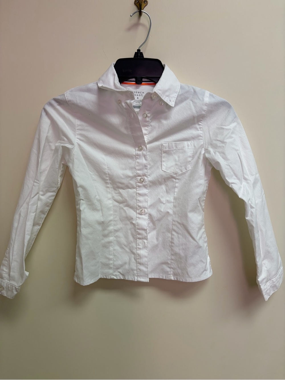 French Toast White Button-Down Collared Girls' Shirt